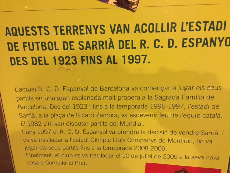 El PP catalán pide cambiar la placa del estadio del Espanyol, “propia de un ‘pipican’”, para dignificar Sarrià