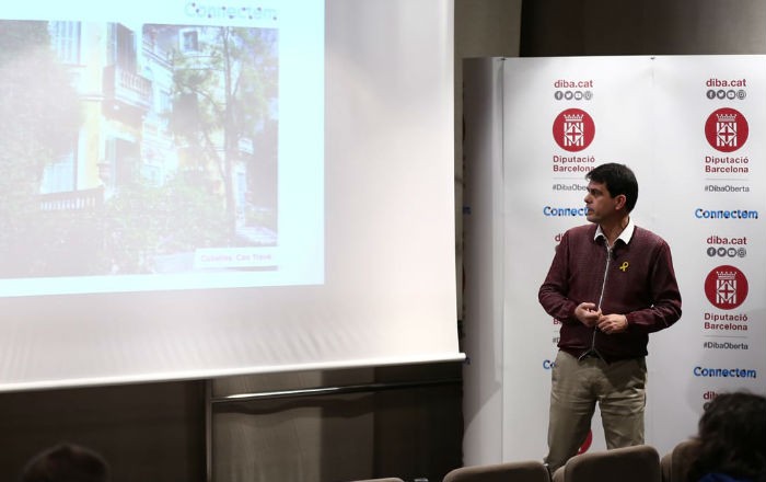 Marc Castells, presidente de la Diputaciu00f3 de Barcelona, en la presentaciu00f3 de la inversiu00f3 Paz Fabregat Diputaciu00f3 de BarcelonaBO