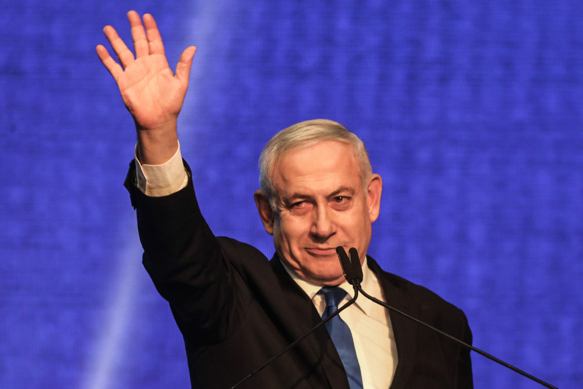 Benjamin Netanyahu tras la repeticiu00f3n electoral de Israel