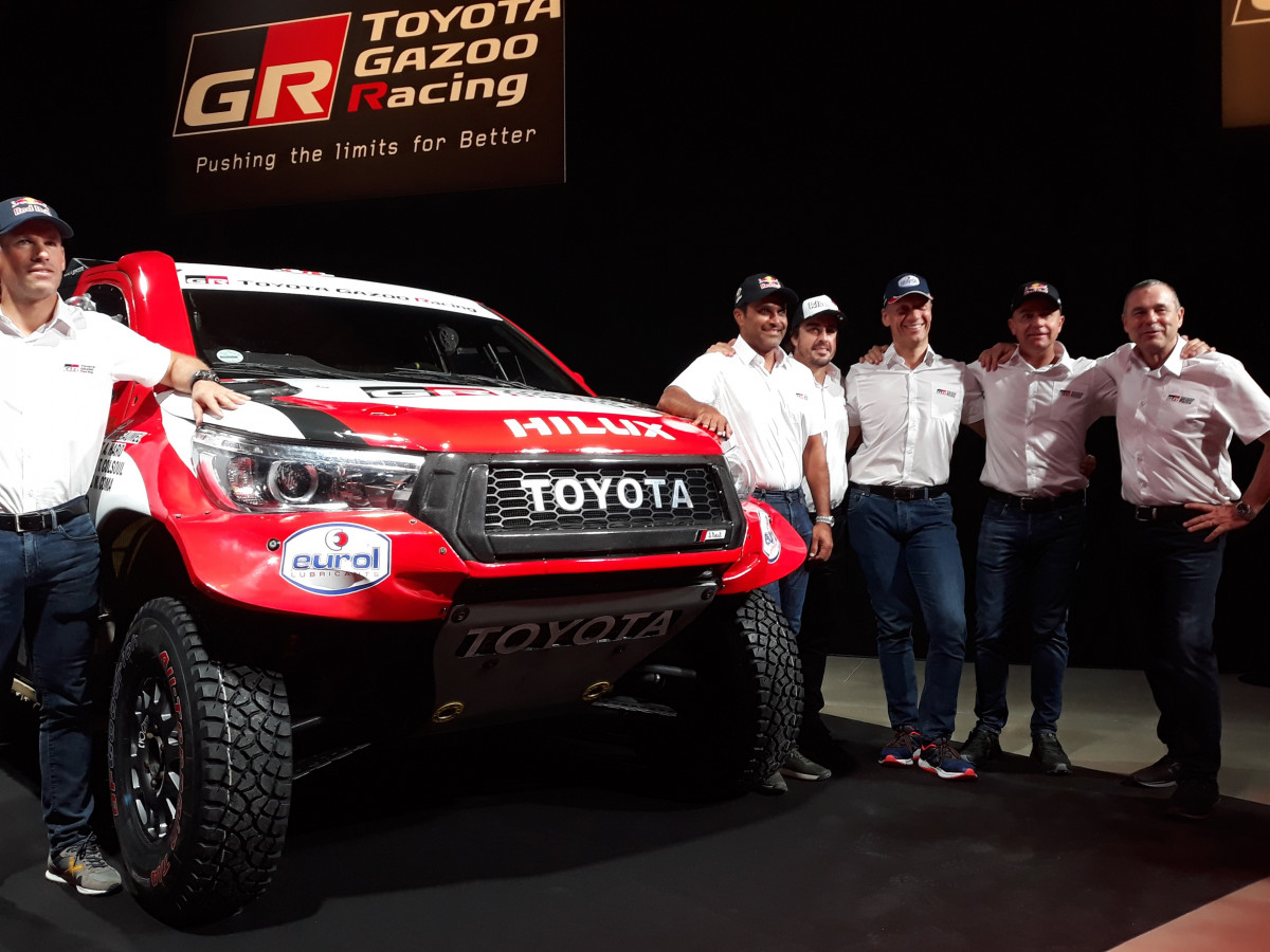 Presentaciu00f3n del Toyota Gazoo Racing para el Rally Dakar 2020 con Fernando Alonso