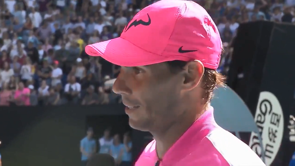 Rafa Nadal en el Open de Australia