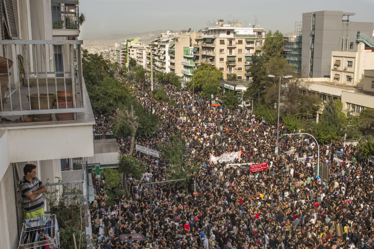 Europa Press 3361136 07 october 2020 greece athens protesters take parte in protesto outside the