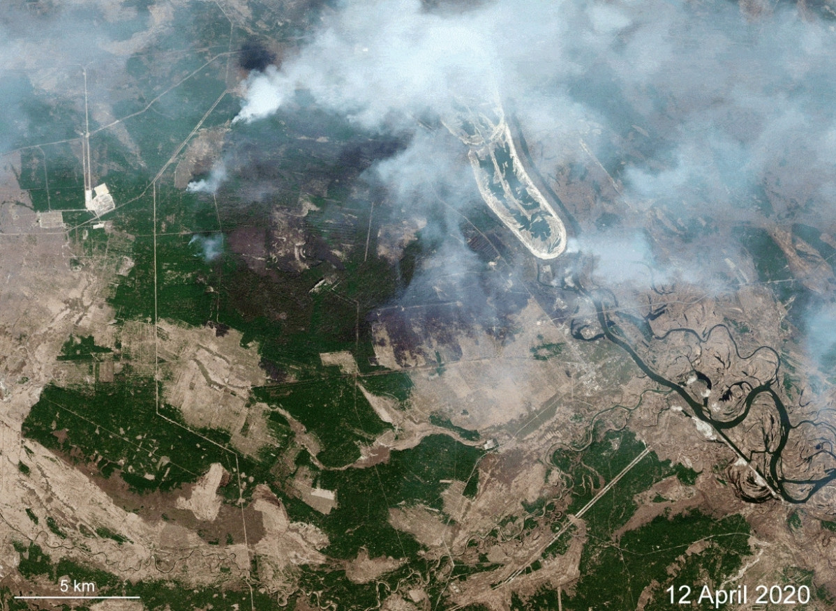Incendios forestales en Chernobyl