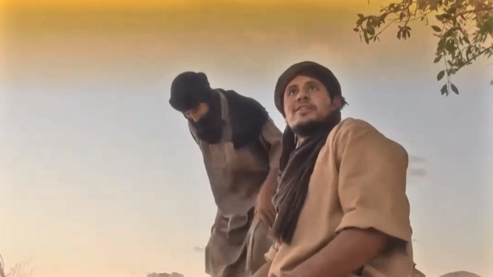 Imagen del video difundida por Al Qaeda en el Magreb Islámico