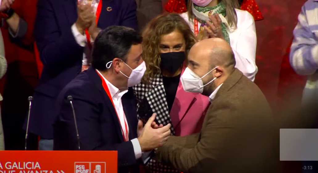 Formoso, Lage Tuu00f1as y Carmela da Silva en el Congreso del PSdeG