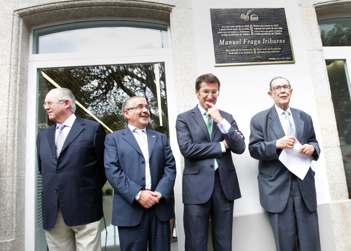 Feijóo en una visita a la sede de la Fundación Manuel Fraga en 2011