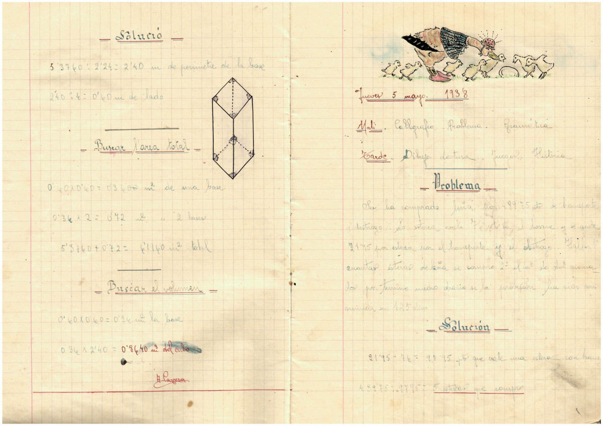 AMHL 816 Cuaderno de clase de la alumna Antonieta Carreras