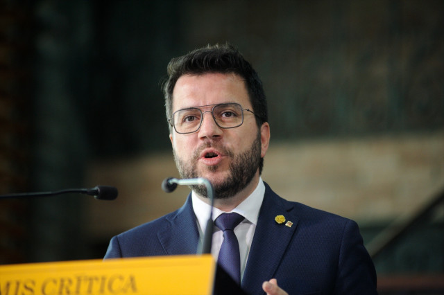 EuropaPress 5090080 presidente generalidad pere aragones interviene entrega premios critica